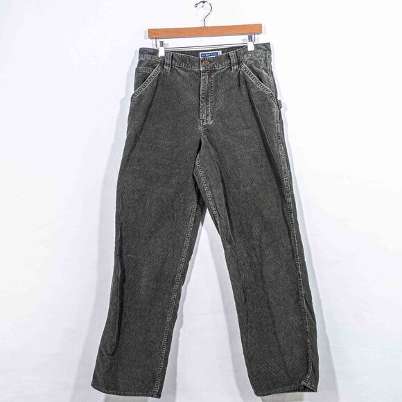 Vintage Old Navy Corduroy Carpenter Pants W33 L32 Wide Leg Hammer Loop Baggy Y2K - Picture 11 of 11